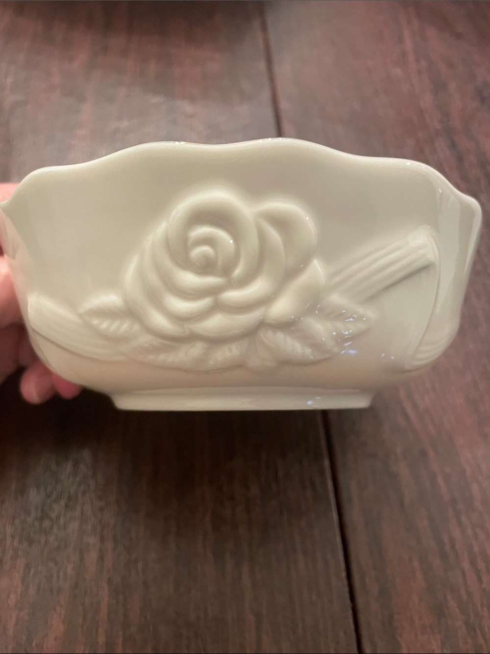 Lenox Cream and Gold Rose Blossom Bowl Certificate Card